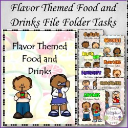 Flavor Themed Food and Drinks File Folder Tasks